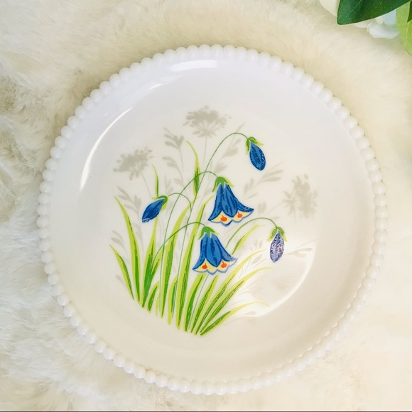 Westmoreland Dining Vintage Westmoreland Glass Handpainted Beaded